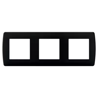 Plaque anthracite 3 postes (61998)