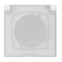 Plaque carrée dooxie 1 poste avec volet IP44 IK07 (600944)