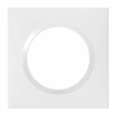 Plaque carr�e dooxie 1 poste finition blanc (600801)
