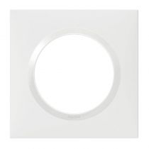 Plaque carrée dooxie 1 poste finition blanc (600801)