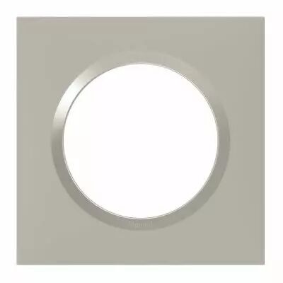 Plaque carr�e dooxie 1 poste finition plume (600821)