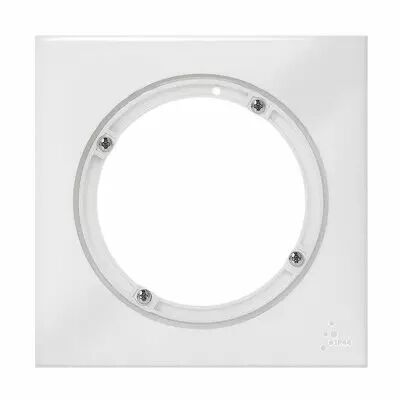 Plaque carr�e dooxie 1 poste IP44 finition blanc (600943)