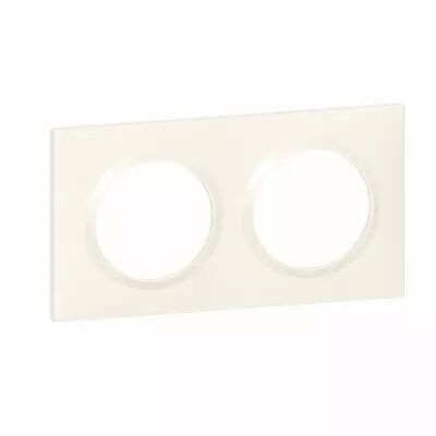 Plaque carr�e dooxie 2 postes finition blanc - emballage blister (600902)