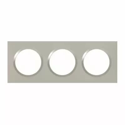 Plaque carr�e dooxie 3 postes finition plume (600823)