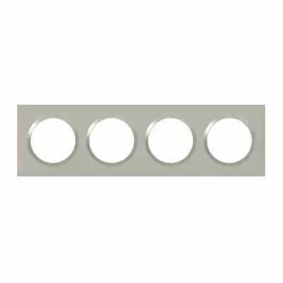 Plaque carr�e dooxie 4 postes finition plume (600824)