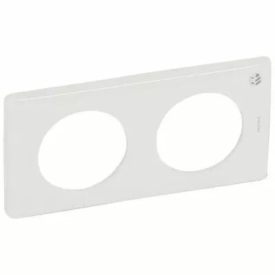 Plaque C�liane - 2 postes - blanc antimicrobien