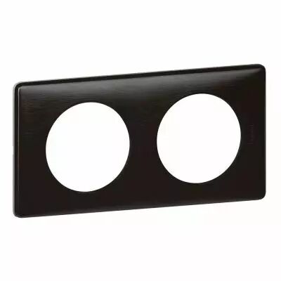 Plaque C�liane - M�tal - 2 postes - Carbone