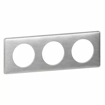 Plaque C�liane - M�tal - 3 postes - Aluminium