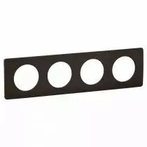 plaque céliane 4 postes - noir mat emballage gd (cp0124)