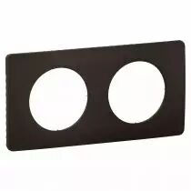 plaque de finition céliane 2 postes - noir mat (cp0102)