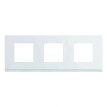 plaque de finition gallery 3 postes horizontale pure entraxe 71 mm (wxp0013)