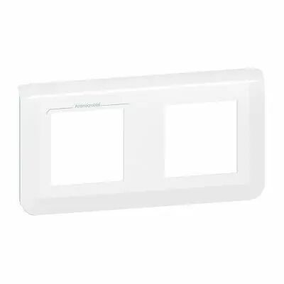 Plaque de finition horizontale Mosaic pour 2x2 modules blanc antimicrobien (078725L)
