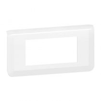 Plaque de finition horizontale Mosaic pour 4 modules blanc (078814L)