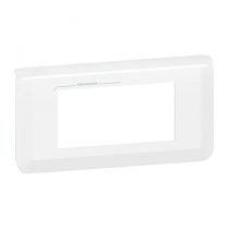 Plaque de finition horizontale Mosaic pour 4 modules blanc antimicrobien (078724L)