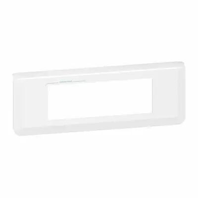 Plaque de finition horizontale Mosaic pour 6 modules blanc antimicrobien (078726L)