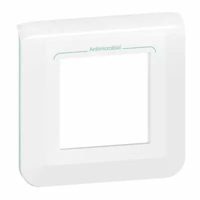 Plaque de finition Mosaic pour 2 modules blanc antimicrobien (078722L)