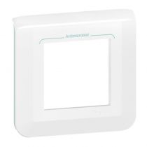 Plaque de finition Mosaic pour 2 modules blanc antimicrobien (078722L)
