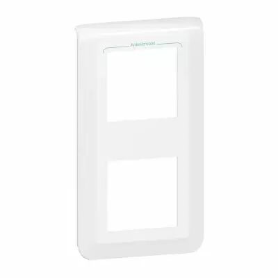 Plaque de finition verticale Mosaic pour 2x2 modules blanc antimicrobien (078723L)