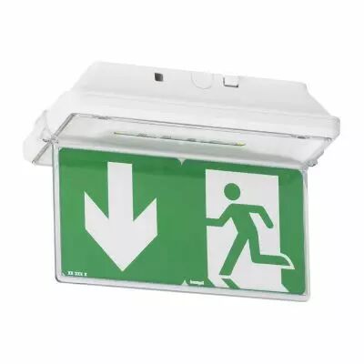 Plaque de signalisation d\'�vcuation verticale pour �clairage des blocs d\'�clairage de s�curit� par la tranche (062675)
