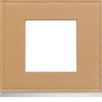Plaque gallery 1 poste matiere cord leather (WXP5102)