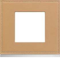 Plaque gallery 1 poste matiere cord leather (WXP5102)