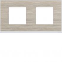 Plaque gallery 2 postes horizontale 71mm latté (WXP2512)