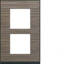 Plaque gallery 2 postes verticale 57mm pecan (WXP2422)