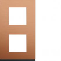 Plaque gallery 2 postes verticale 71mm matiere copper alu (WXP4642)