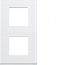 Plaque gallery 2 postes verticale 71mm matiere moon glass (WXP4042)