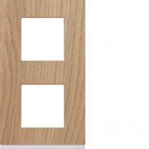 Plaque gallery 2 postes verticale 71mm matiere oak wood (WXP4742)