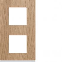 Plaque gallery 2 postes verticale 71mm matiere oak wood (WXP4742)