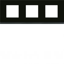 Plaque gallery 3 postes horizontale 71mm matiere midnight glass (WXP4113)