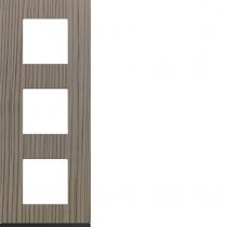 Plaque gallery 3 postes verticale 71mm matiere grey wood (WXP4843)
