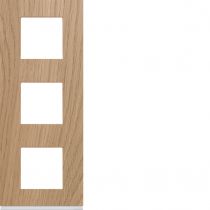 Plaque gallery 3 postes verticale 71mm matiere oak wood (WXP4743)