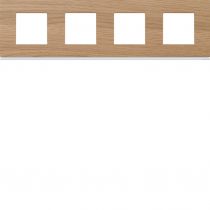 Plaque gallery 4 postes horizontale 71mm matiere oak wood (WXP4714)