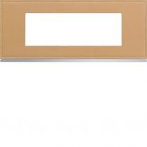 Plaque gallery 6 modules entraxe 57mm matiere cord leather (WXP5106)