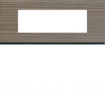 Plaque gallery 6 modules entraxe 57mm matiere grey wood (WXP4806)