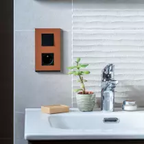 Plaque gallery plastique peint 3 postes verticale 57mm dune (WXP0323)