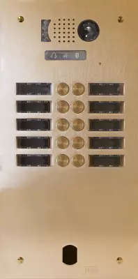 Plaque Video Alu 2R 10Bp 2Voice Champagn (V83/210CH)