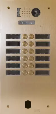 Plaque Video Alu 2R 12Bp 2Voice Champagn (V83/212CH)