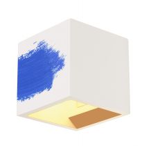 PLASTRA, applique intérieure, cube, blanc, G9/QT14, 42W max, plâtre (148018)