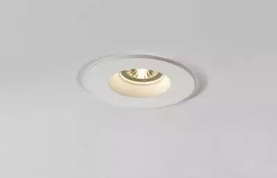 PLASTRA, encastr� de plafond int�rieur, rond, blanc, GU10/QPAR51, 35W max, pl�tre (148070)