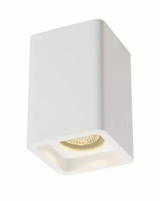 PLASTRA, plafonnier int�rieur, blanc, GU10/QPAR51, 35W max, pl�tre (148004)