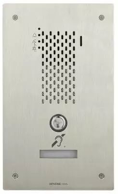 Plat. audio enc. inox 1 bp ip/sip, synth�se vocale, pictos, boucle magn�tique (IXSSAL)