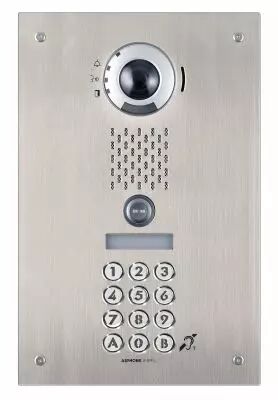 Plat. v. enc. 1bp ip/sip,inox,access,pictos,s. vocale,boucle m, clavier cod� (IXDVFLAC)