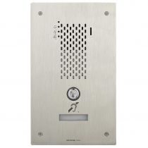 Platine audio encastrée 1 BP IP/SIP avec synthèse vocale, pictos et boucle magnétique (200945)