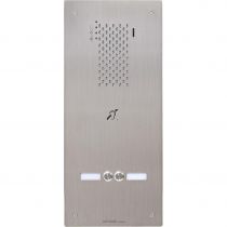 Platine audio encastrée 2 BP IP/SIP avec synthèse vocale, pictos et boucle magnétique (200946)