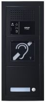 Platine audio modulaire, 1 appel, finition noir, BM (GTBAH1PB)