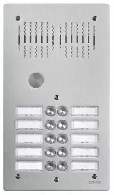 Platine de rue 10 boutons encastr�e - 2 rang�es, hauteur : 316mm (PA10B)