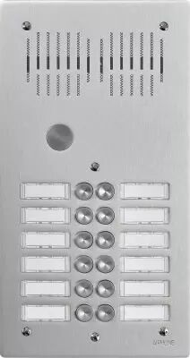 Platine de rue 12 boutons encastr�e - 2 rang�es, hauteur : 339mm (PA12B)